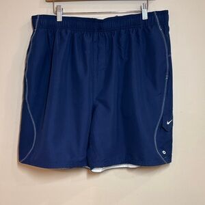 Nike Navy Swim Trunks, XXL